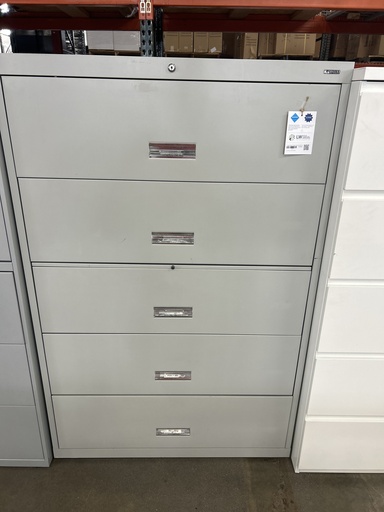 Anderson Hickey 5 Drawer Lateral File Light Gray