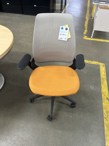 Orange Seat Gray Back Allsteel Task Chair