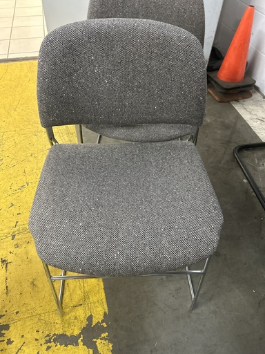 Knoll Gray Fabric Stack Chair 