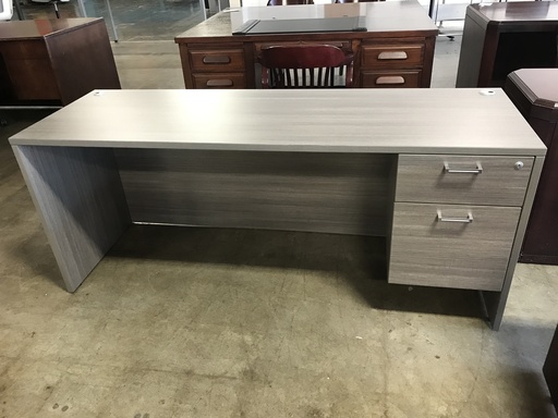 Cherryman 72in Credenza w Hanging Ped grey