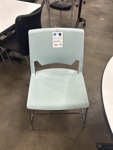 Light Blue Plastic Stack Chair