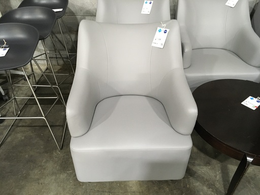 Gray Leather Herman Miller Swoop w/arms