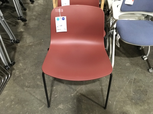 Maroon Plastic side chair