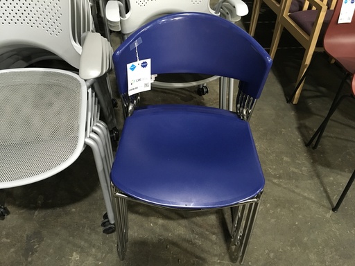 Blue Plastic Stack Chair