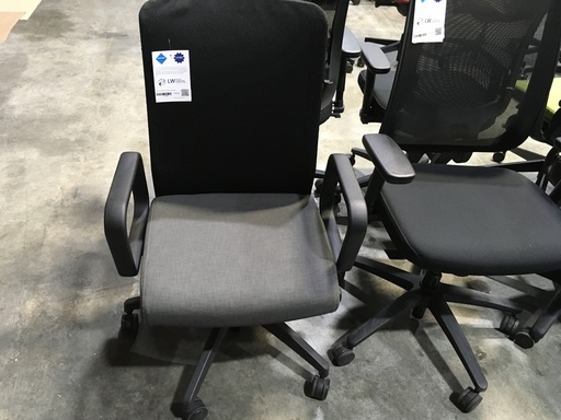 Allsteel Gray fabric seat black mesh back