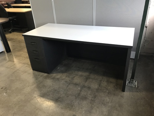 66in Knoll Single Ped Metal Desk