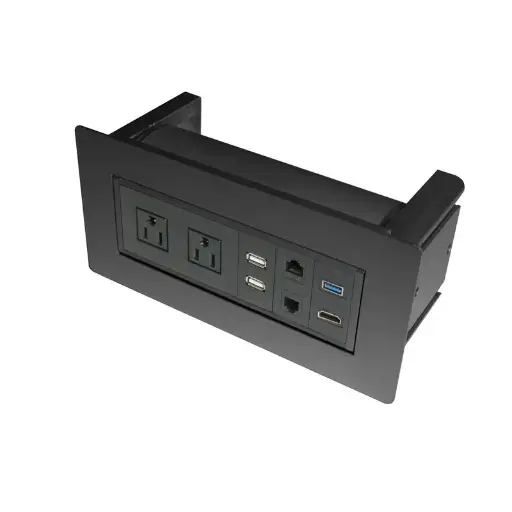 [PRM-PLT-BPOWER-BK] DK POWER MODULE FOR CONFERENCE TABLES BLACK (PRM-PLT-BPOWER-BK)