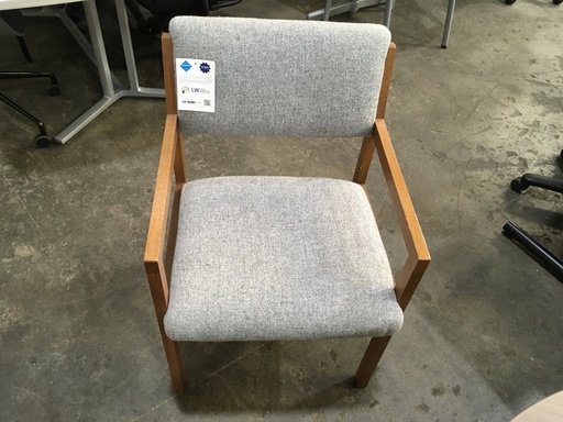 2 Grey Fabric Side Chairs