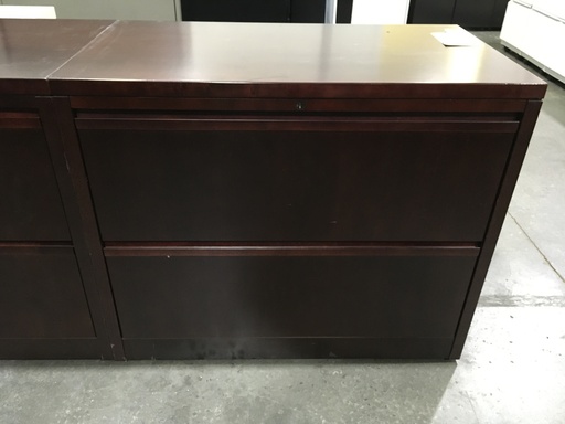 2 Drawer Lateral File Mahogany 