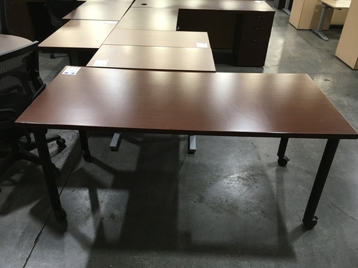 66x30 Cherry Top Training Tables on Casters