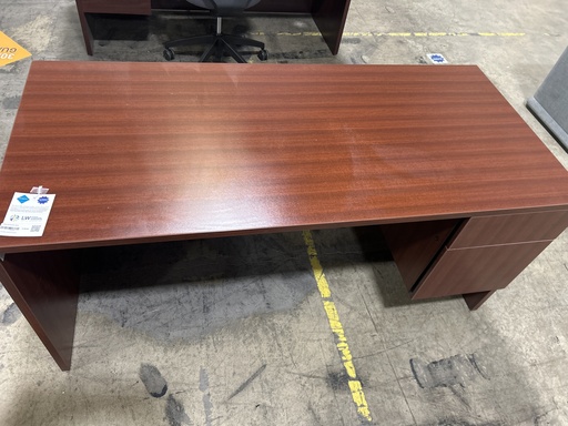 30x66 Sgl Ped Desk- Cherry