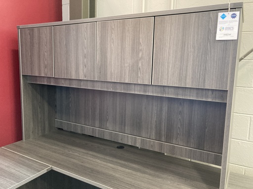 [H66] Euroline 66" hutch w/ doors Grey