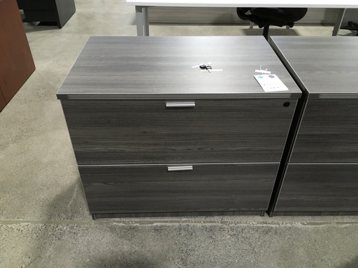 [L36] Euroline 36" 2 Dr Lateral File w/ lock Grey