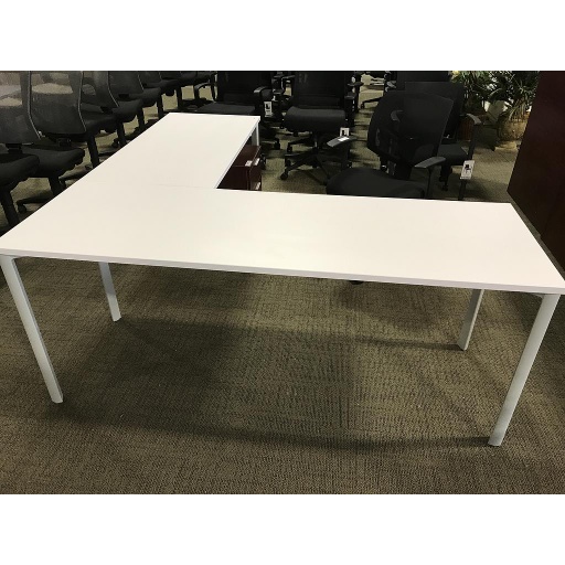 Euroline Essy Contempory L Desk White 24"x72"x72"