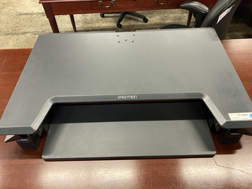 Black Ergotron Sit Stand Desk Unit