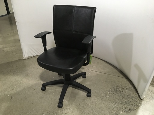 Black Leather Conference Chair