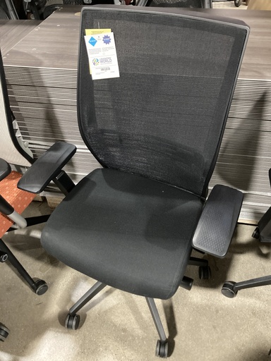 Sit On It Black Mesh Back Task Chair