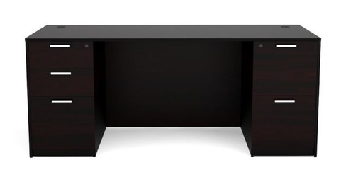 Euroline 36x71 Dbl Ped Desk Walnut