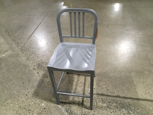 Gray Metal Counter Stool