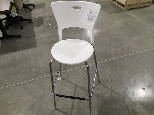 Cafe Stool Slot Back (white)