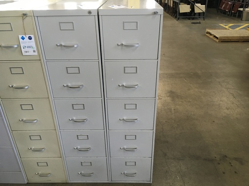 5 Drawer Vertical File Light Gray