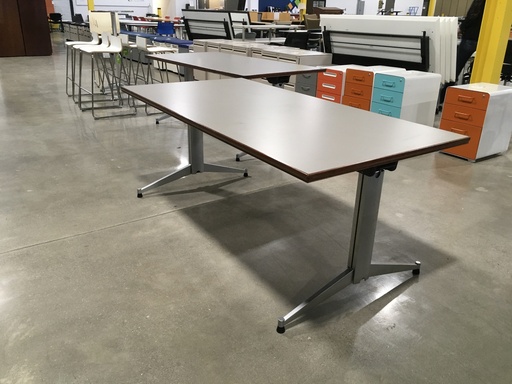 6’x3’Folding Table Gray/Cherry