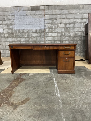 30x66 Single Ped Desk Cherry