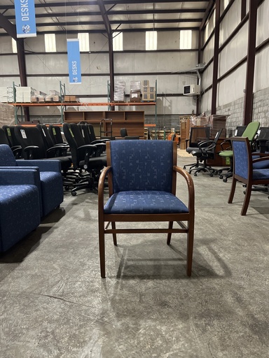 Blue Pattern Side Chair