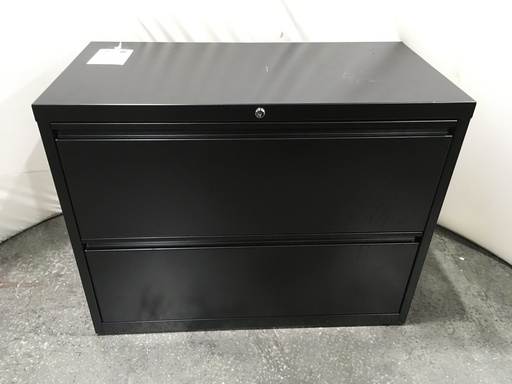 2 Drawer Black Lateral File Metal