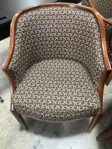 Wood Frame Guest- Barrell Chair