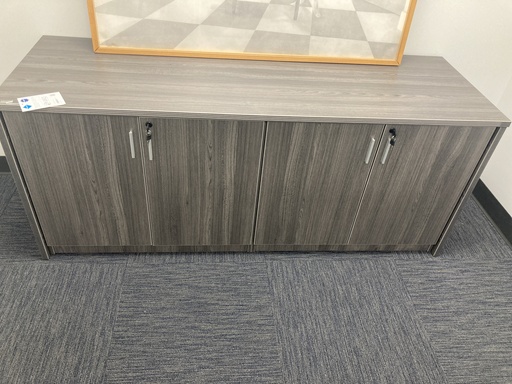 [C2471P-6 SG] Euroline 71" Credenza w/ storage units Grey