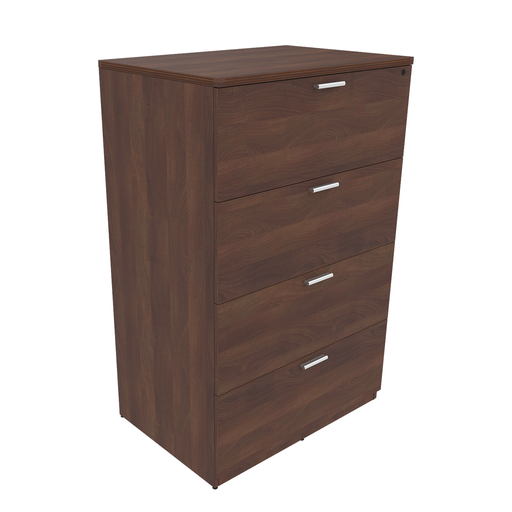 [L36DR4 WN] Euroline 36" 4 Dr Lateral File Walnut