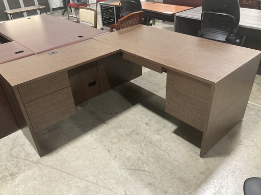 30x60 L-Desk LH (Brown Walnut)