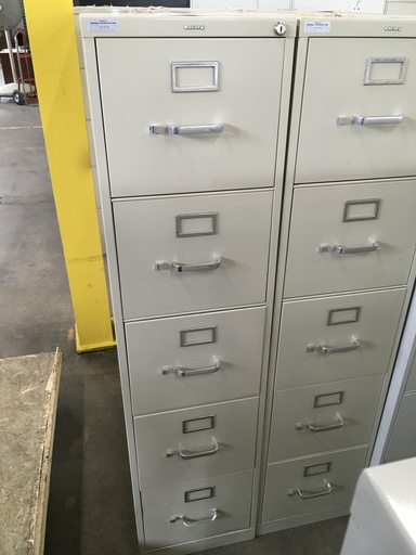 Hon (5) Drawer Tall Vertical File w/lock