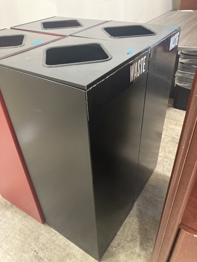 Metal Black trash Can