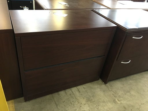 2 Drawer Mahogany File Cabinet