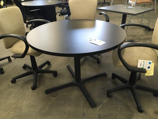 42" Round Breakroom Table Black